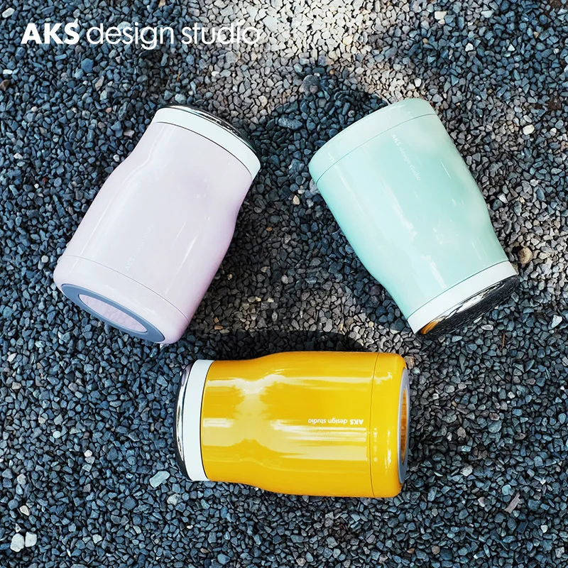 AKS Vacuum Flask Insulated Stainless Steel Food Jar kids Tumbler 16 Oz Hot Food Thermos Containers Pot Braised Beaker Thermal