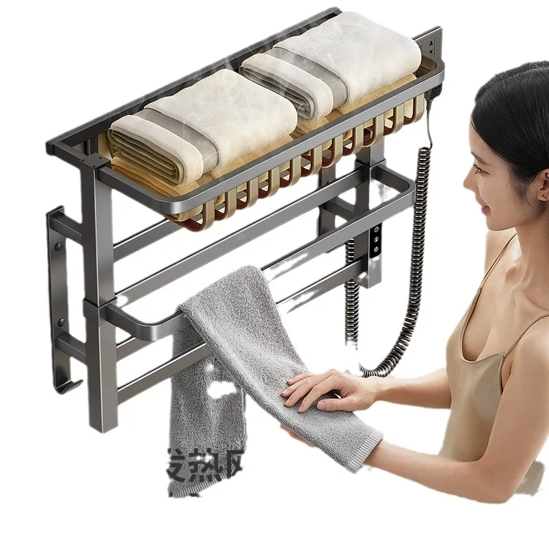 

Electric towel rack Intelligent drying rack Sterilization toilet Household bathroom Heating towel rack No punching