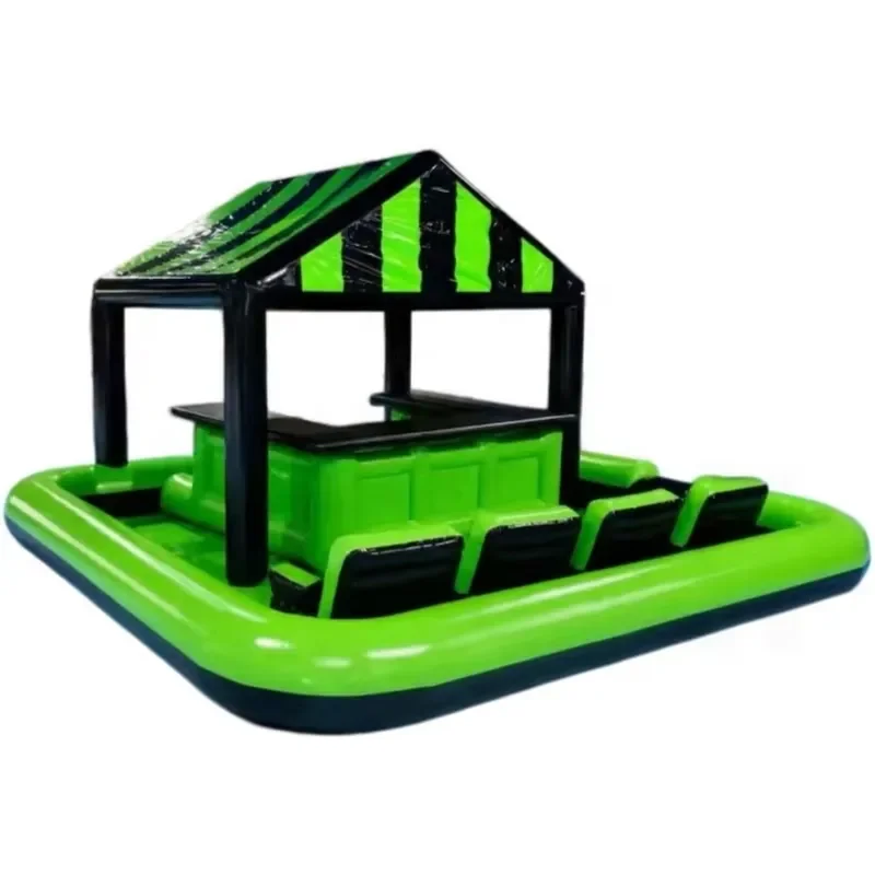 Heavy Floating Platform Dock Waterproof EVA Deck Non-Slip Surface Mooring Rings Inflatable Raft for Swim