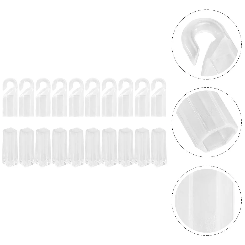 

20Pcs Blind Wand Replacement Parts Hook Tips Grips Plastic Vertical Curtain Accessories Blind Wand Replacement Hook Tip
