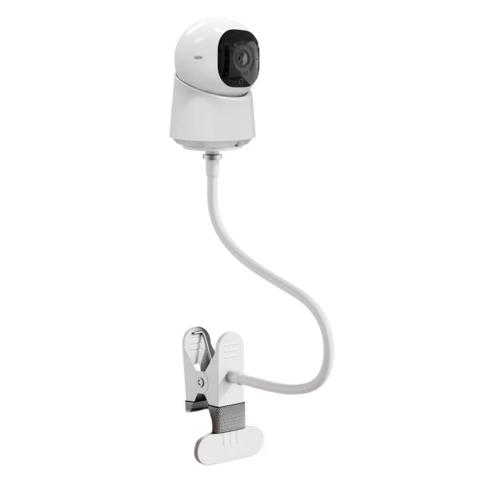Flexible White Clip Stand for For security Indoor Cameras E30 C220 C210 Metal Construction Stable Crib Desk Mount