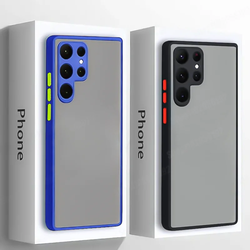 

Translucency Matte Phone Cases For Samsung S25 Ultra S24 Plus S23 S22 S21 S20 S25 Edge Note 20 Ultra Shockproof Protection Cover