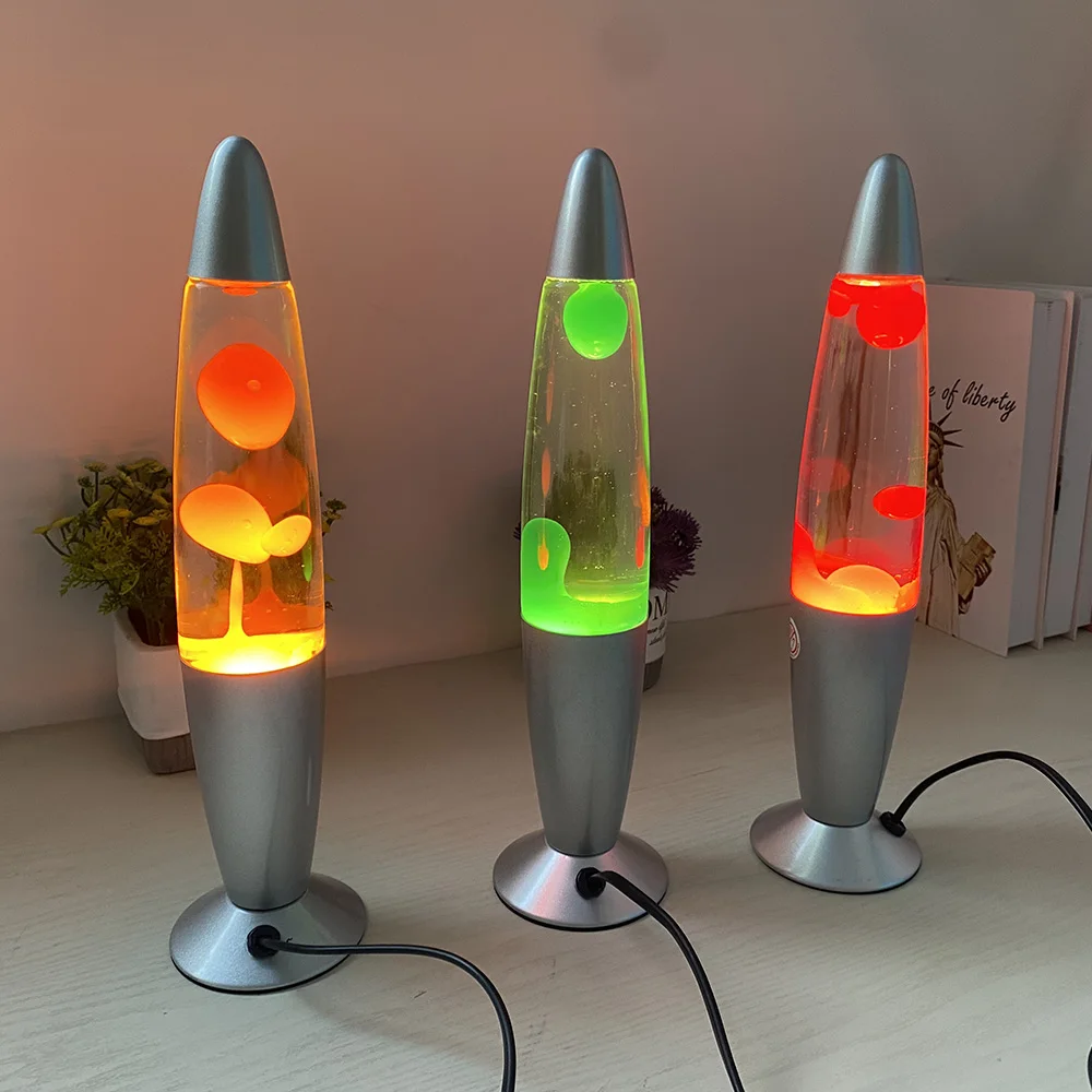 

25W Volcanic Lava Lamp Aluminum Alloy Led Jellyfish Lamp AC220V Bedside Night Light Children'S Gift Eu Plug American Plug