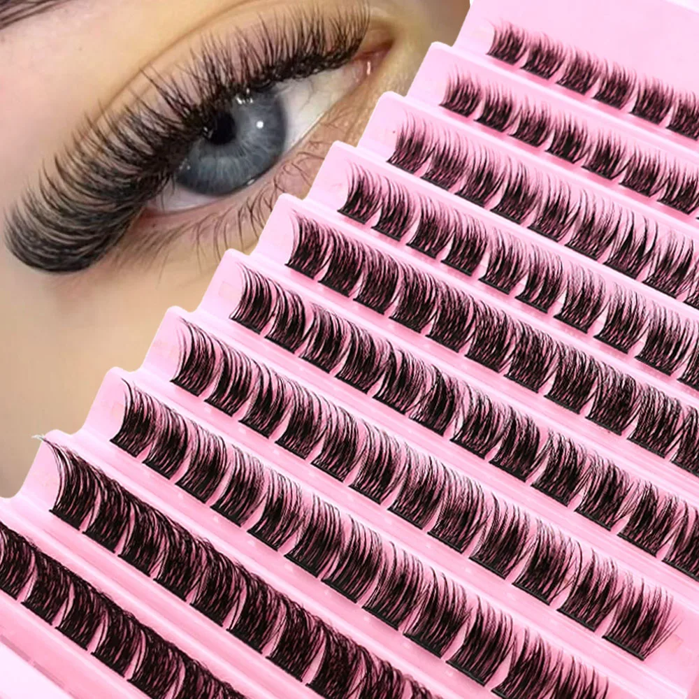 سعة كبيرة لتقوم بها بنفسك متجمع رقيق الرموش 8-14 مللي متر مختلط الطبيعية لينة مجعد الرموش الصناعية ثلاثية الأبعاد تمديد ماكياج أداة