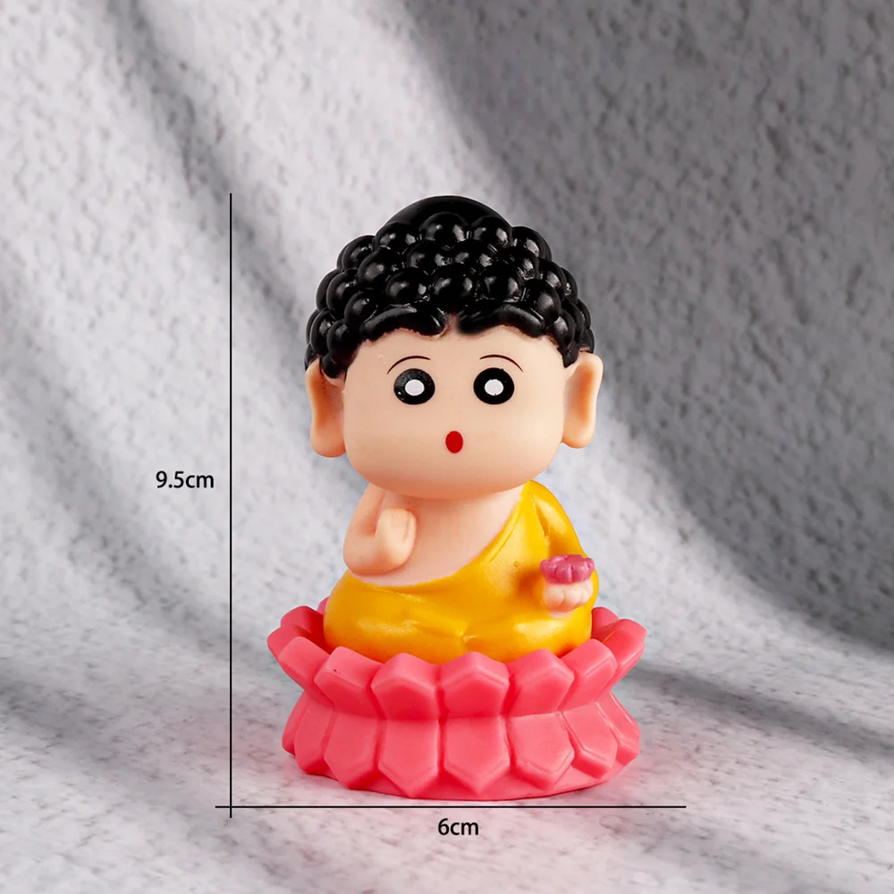 2pcs/set Crayon Shin-chan Cos Lord Buddha Cute Anime Action Figure Toys 10CM