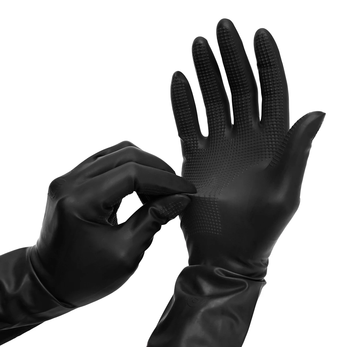 Black Powder Free Black Nitrile Gloves Kitchen Household Clean Tool Garden/Barber/Makeup Disposable Waterproof Work Gloves