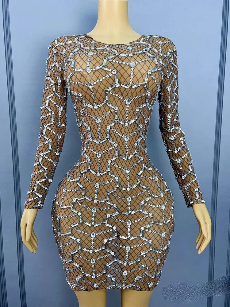 جودة عالية الساخن ختم مثير مطاطا فستان بأكمام طويلة 2025 موضة جديدة مخصصة الملابس النسائية