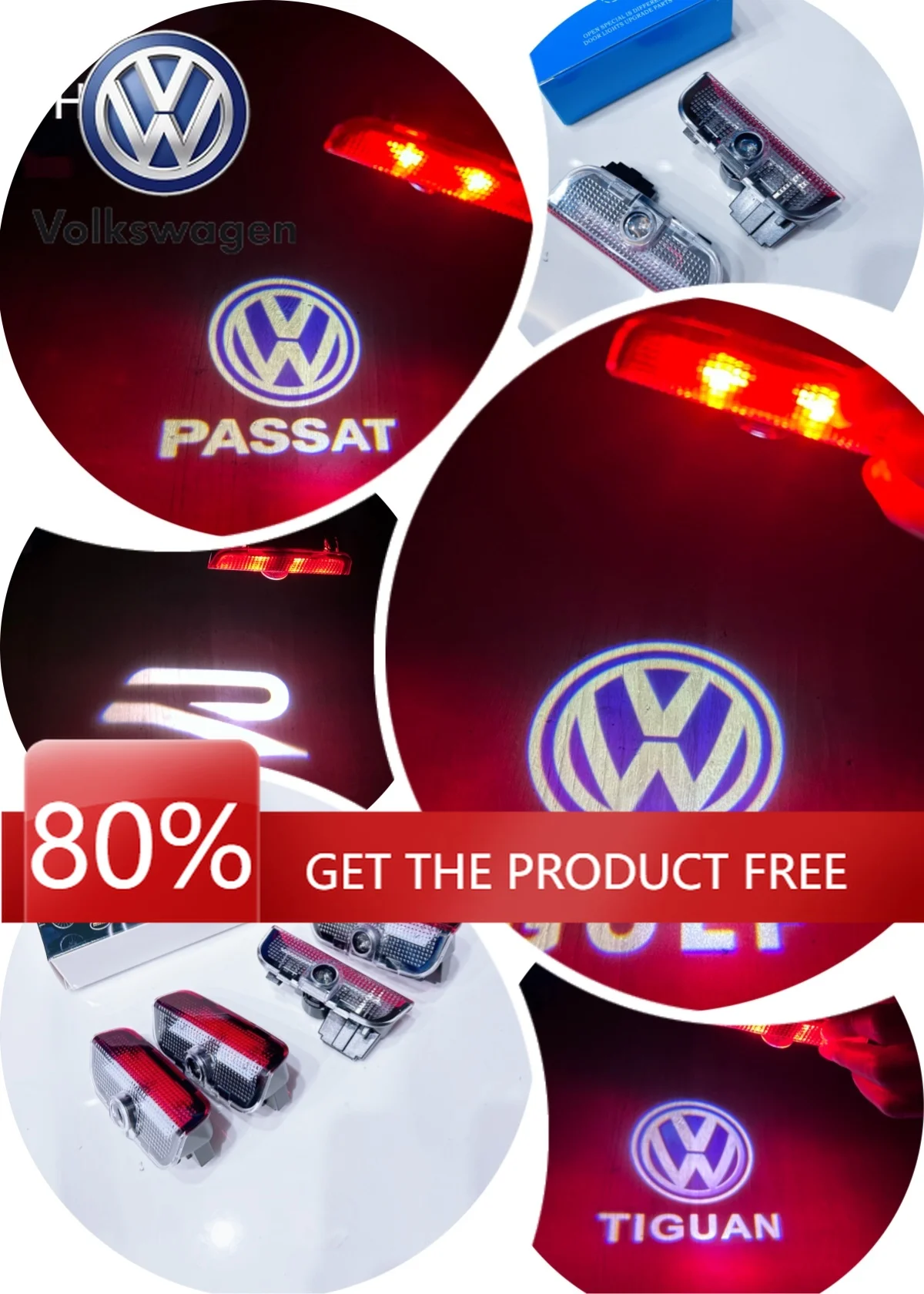 

Проекционный светильник-приветствие для VOLKSWAGEN VW - совместим с Golf 5/6/7/8, Passat, Arteon, Tiguan, Touareg, GTI, GTD | ЛЕ