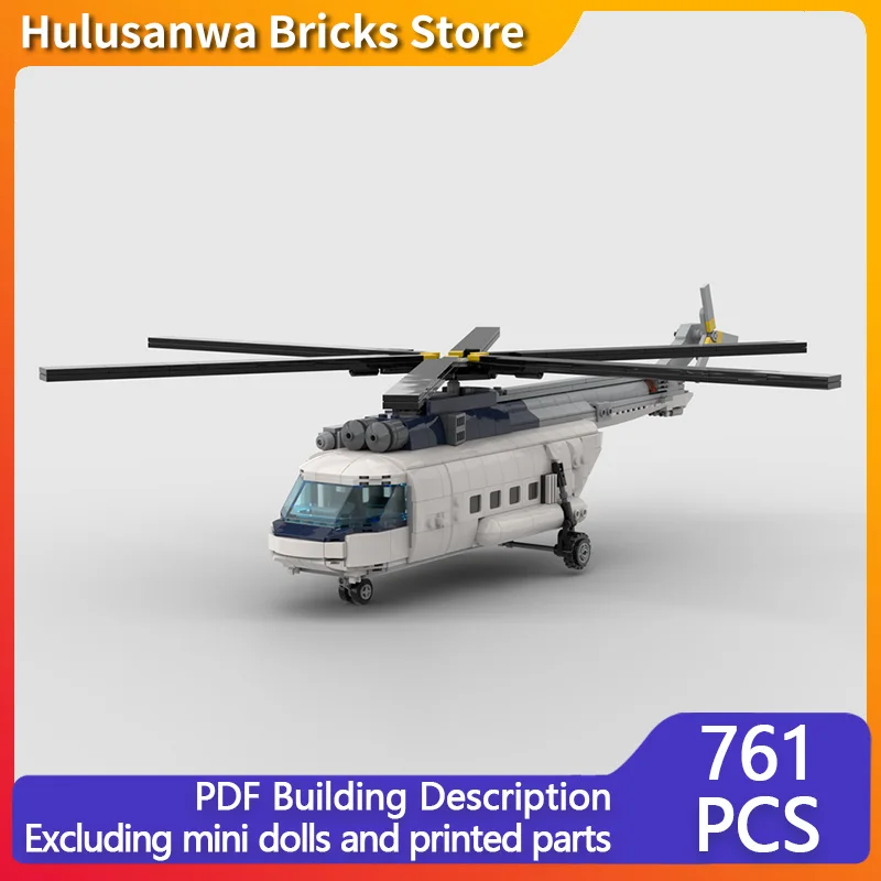 

Mi-20 Military Helicopter Model MOC Building Bricks War Equipment Modular Technology Gifts Holiday Assemble Children Toys Suit