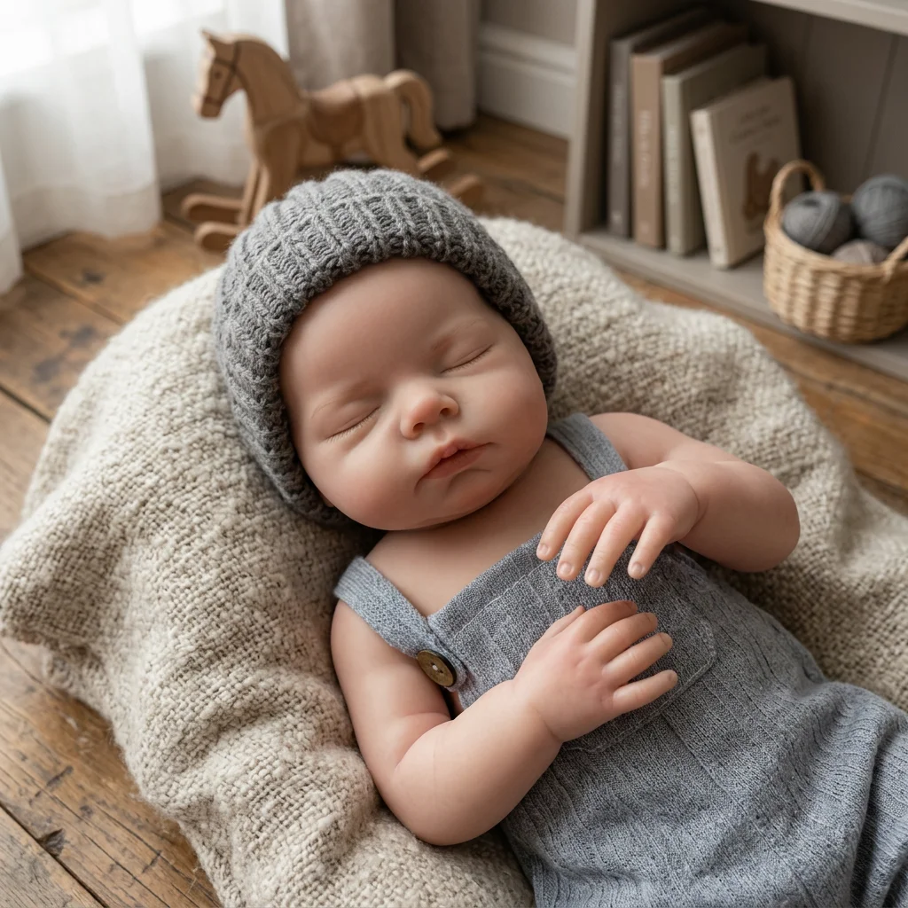 20 Inch Noah Full Body Silicone Reborn Baby Boy Doll Closed Eyes Sleeping Hand Painted Waterproof Bebe Reborn Collectible Art Di