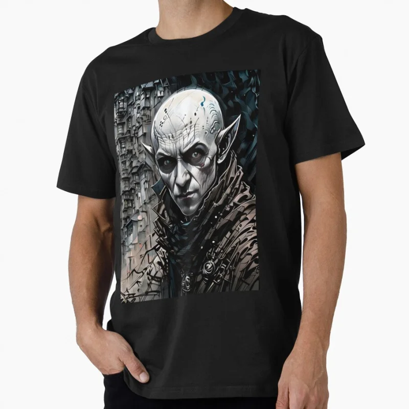 

80s Gothic Horror movie Nosferatu 0928 Vampire Scary Halloween Gift T shirt Large size Tops 100% cotton printed Clothes
