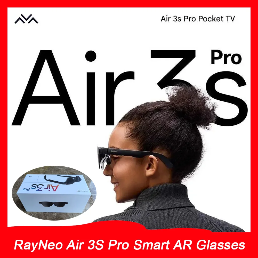 

RayNeo Air 3S Pro Smart AR Glasses 1200nits Micro OLED 1980P 3D Display DP-Compatible for Movies & Gaming