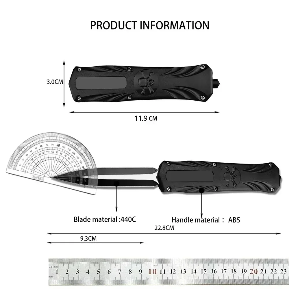 BM 3370 Button Folding Knife Outdoor Pocket Knife 440C Blade Nylon Fiber Handle EDC Survival Hiking Hunting Knives Gift