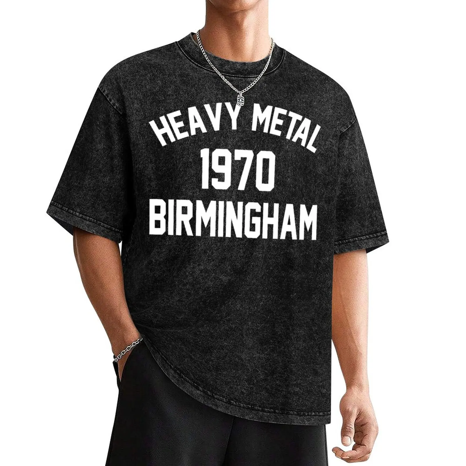 

Heavy Metal 1970 Birmingham T-Shirt oversizeds tees plus size men clothing