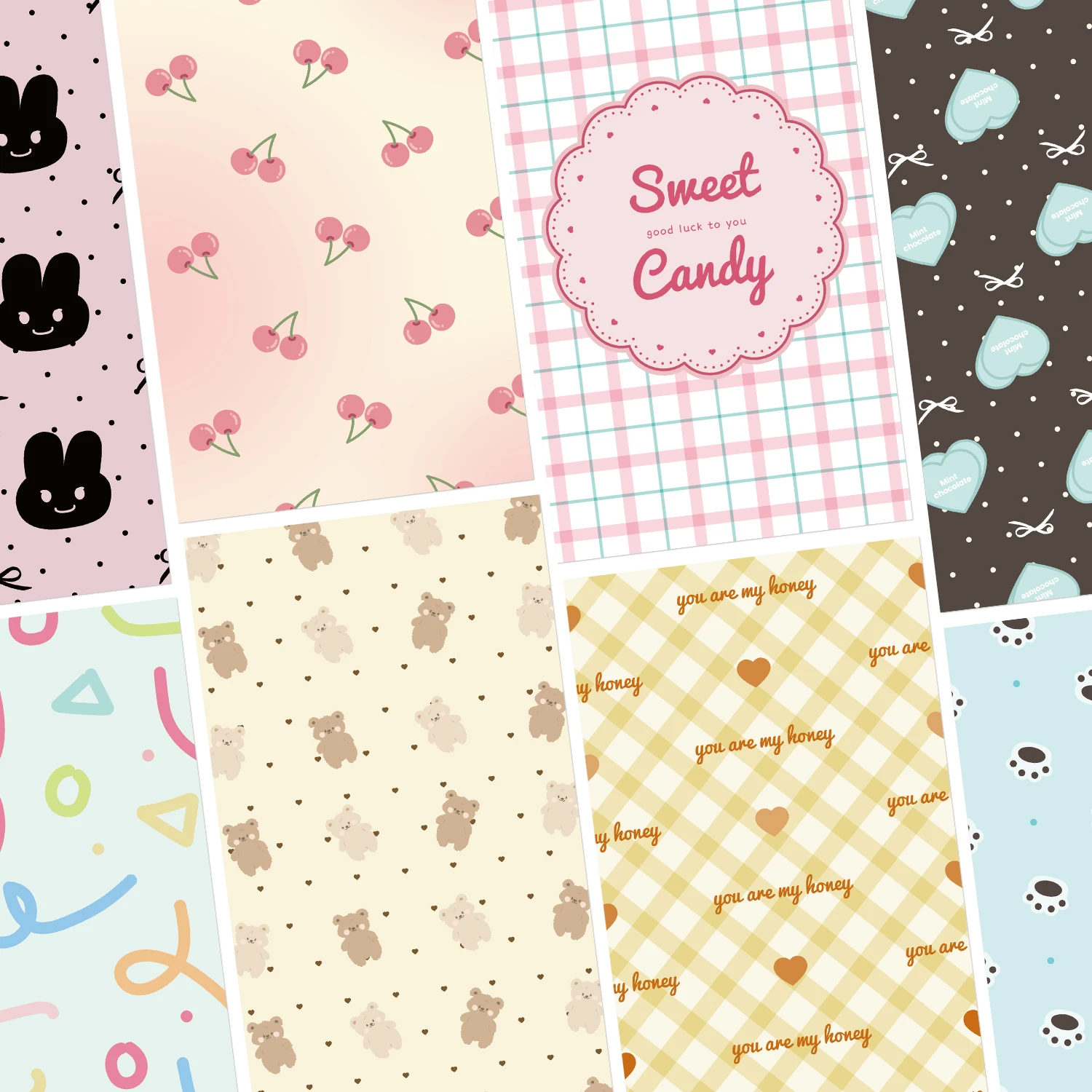 8 szt. Uroczych kropek kreatywna tylna karta telefonu komórkowego naklejka Graffiti DIY DIY etui na telefon ipad etui na konto hurtowe