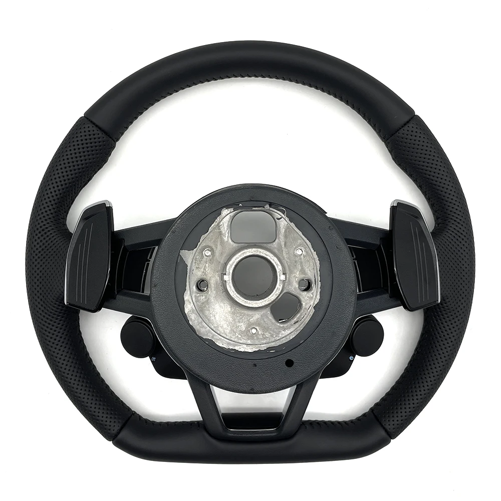 R8 button sport steering wheel For Audi A3 8Y leather perforated multifunction steering wheel