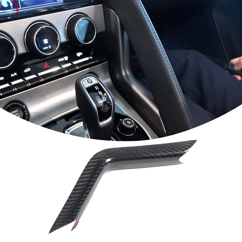 

Real Carbon Fiber For Jaguar F-TYPE 20013-2025 Car Center Control Gear Shift Right L-Shaped Decorative Strip Car Accessories
