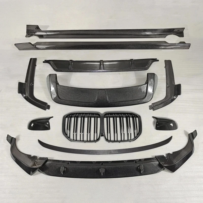 Premium Car Accsori X G0 Pre Real Carbon Fiber Aerodynamic Body Kit Front Rear Lip Side Skirts Spoiler Gr Durle