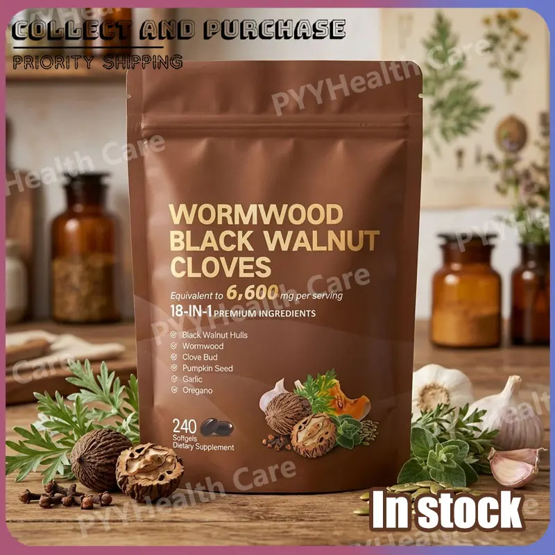 

Herbal Digestive Capsules with Black Walnut 18-in-1 Herbal Blend with Pumpkin Seed Cinnamon Plant-Based Daily Wellness Formula