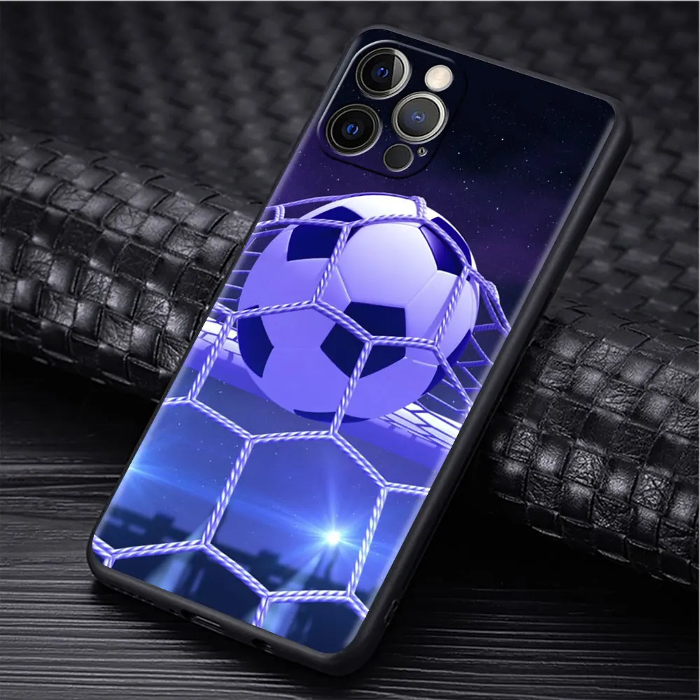 Football Soccer Case For Apple iPhone 14 15Pro Max 13 11 12 Mini SE 7 8 Plus X XS 6 6S Silicone Shell Phone Cover Soft TPU Funda