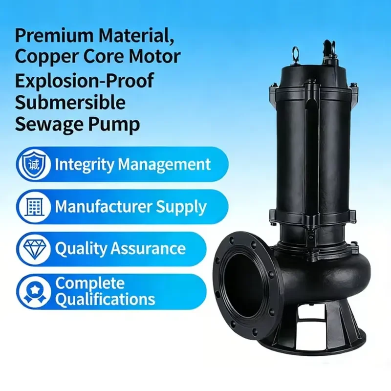 Heavy Duty 7.5HP Submersible Sewage Pump with 2 Inch 50mm Flange Connector Professional Dirty Water Discharge Solution