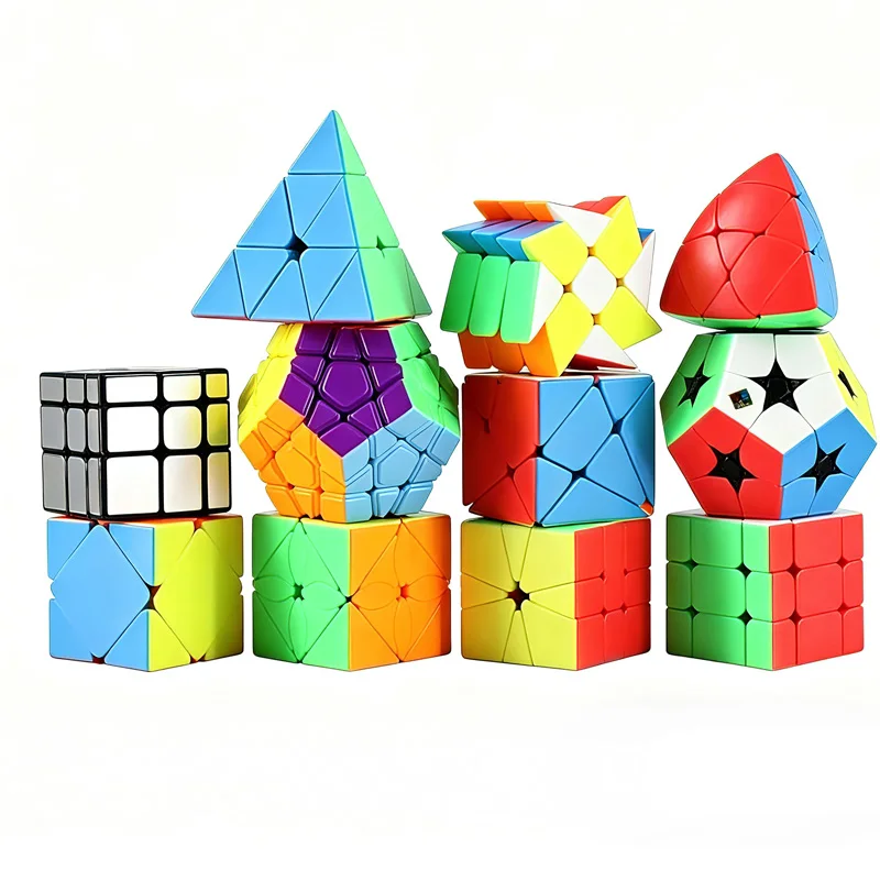Professional Magic Speed Cube 3x3 2x2 SQ1 Polaris Jingang Mirror Pyramid Skewb Megaminx Problem Solving Challenging Brain Teaser