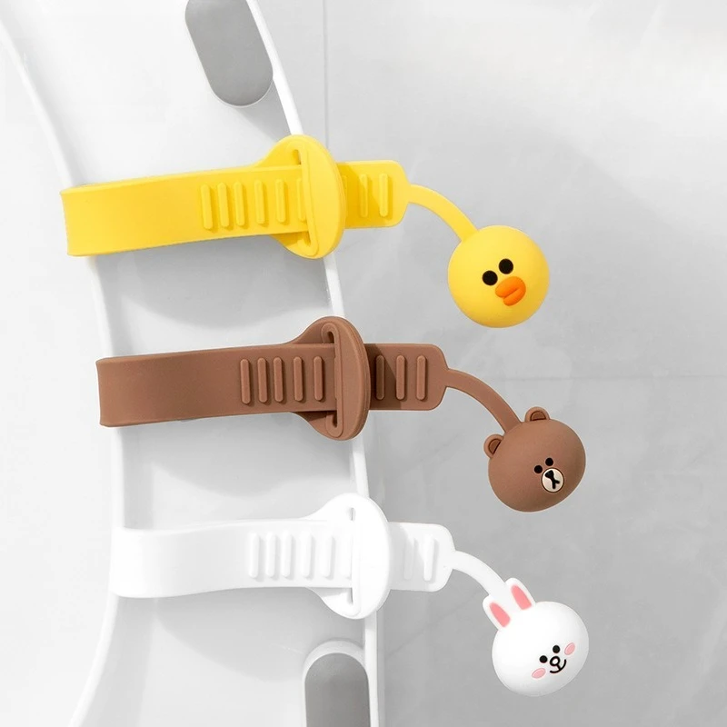 

Подъемник для крышки унитаза, не пачкающий руки, креативный мультяшный силиконовый подъемник для крышки унитаза, бытовой гаджет