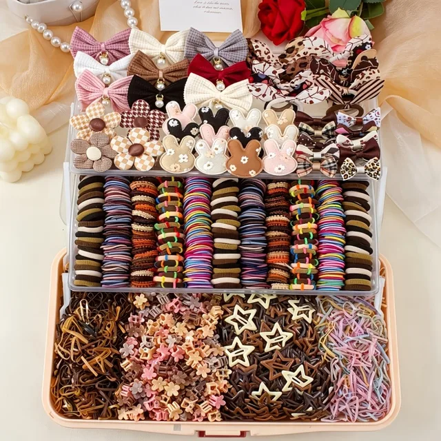 126 Peças de Cores Aleatórias: Acessórios de Cabelo com Estampa de Leopardo e Cor Caramelo, Adequados para Penteados Diários de Meninas Fofas.