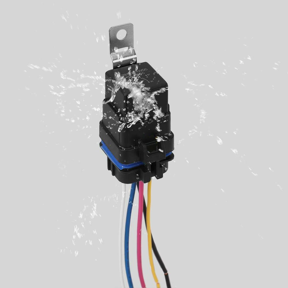 

ABNF!Waterproof Integrated Automobile Relay Dc/12V 40A Auto Relay & Socket 5 Pin