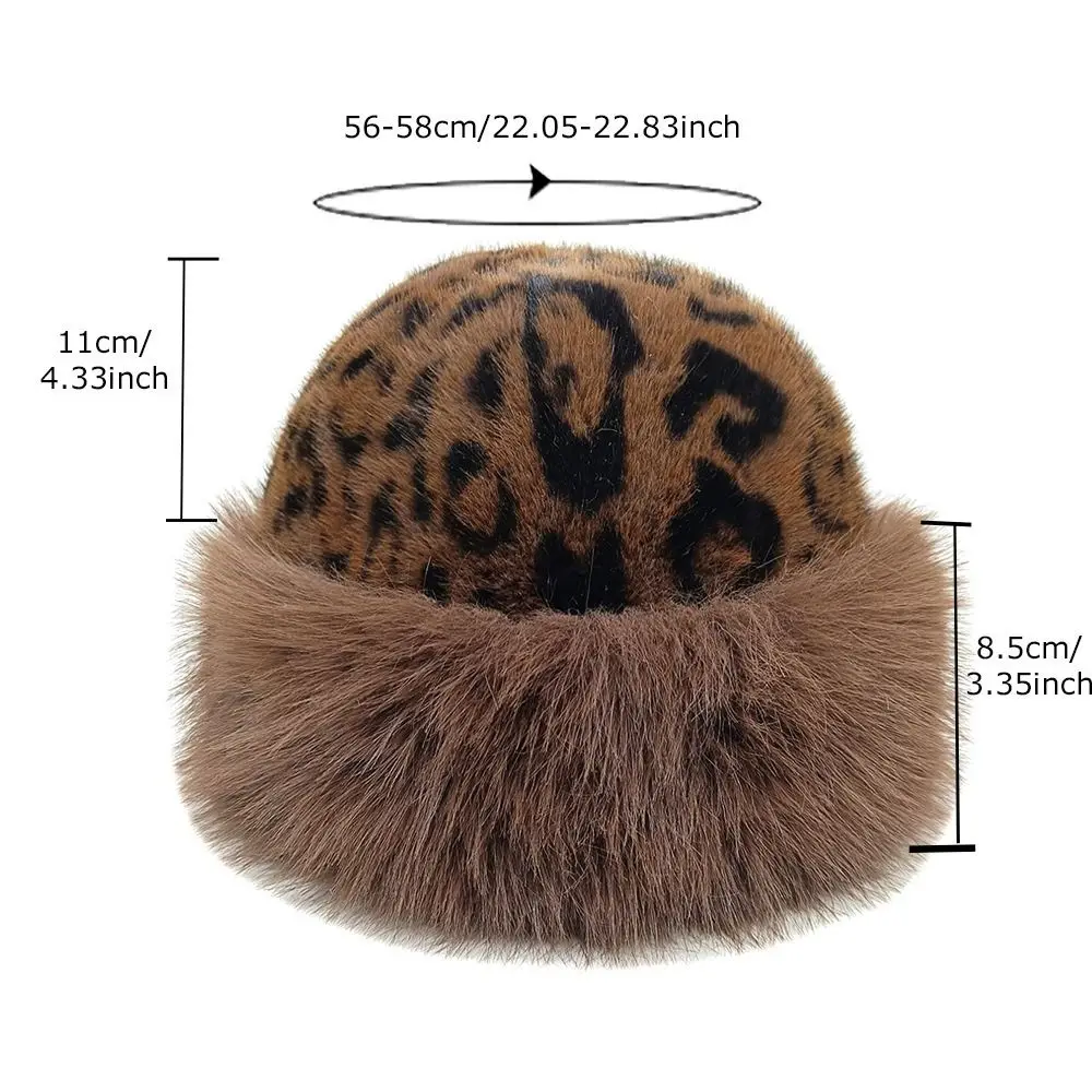 جديد دافئ رقيق الفراء قبعة بحافة رشاقته يوم ثلجي أفخم صياد قبعة غطاء بارد غطاء رأس قبعة الشتاء النساء
