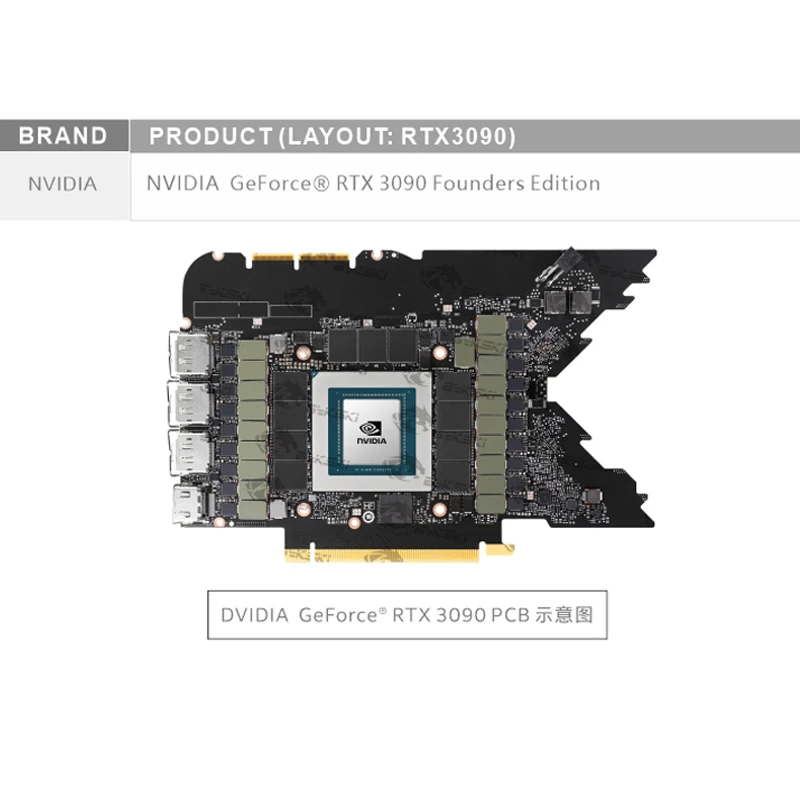 Imagem -06 - Bykski-sistema Multimídia para Vídeo Nvidia Rtx 3090 com Placa Gpu de Refrigeração a Água Cobertura Total Radiador de Cobre