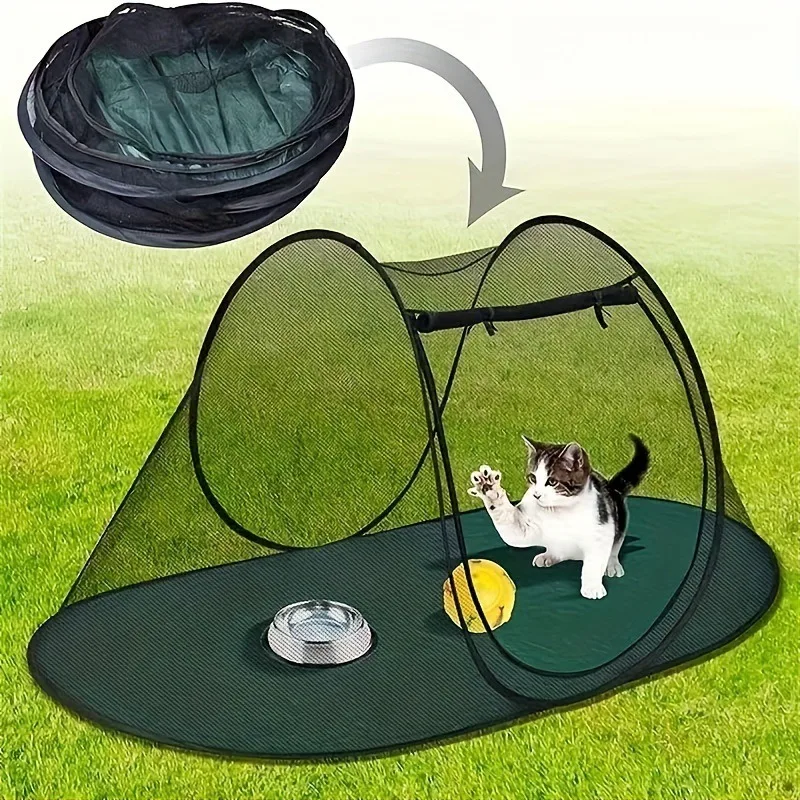 

1PCS Waterproof Outdoor Pet Playpen with Foldable Tent Portable Dog Fence Cat Shelter Lightweight Travel Camping Enclosure