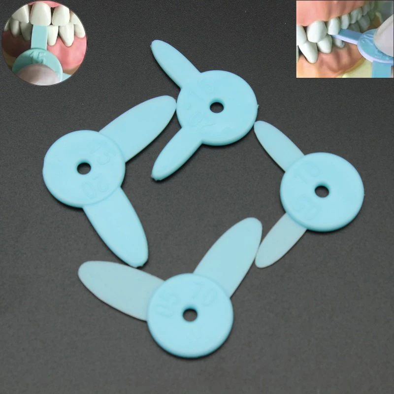 Medidor de redução interproximal dental, Tratamento ortodôntico alternativo, Régua de medição, Ferramentas Dentistas, 4pcs por conjunto