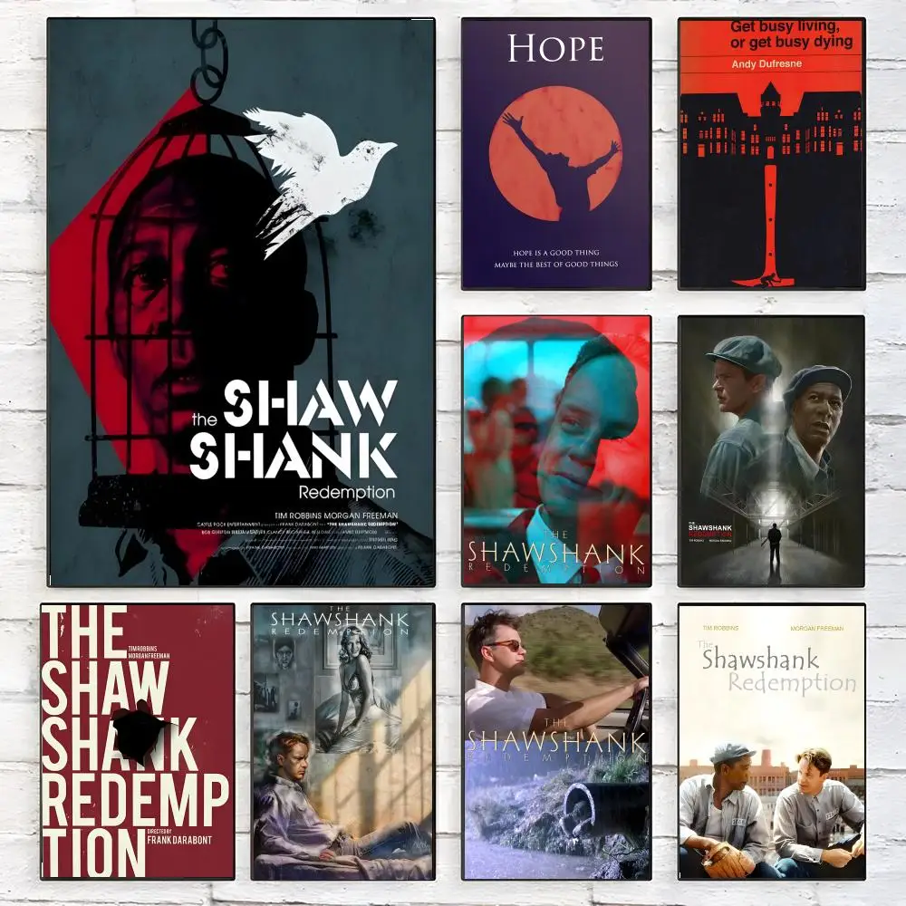 T-The Shawshank Redemption Poster High-definition waterproof poster stickers, suitable for bedroom, living room, home decoration