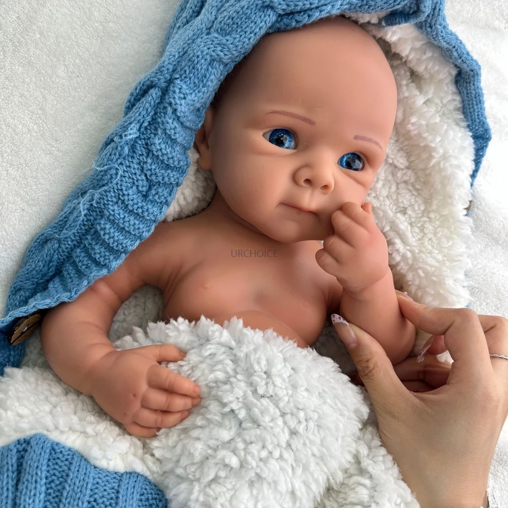 19Inch Open Eyes Bettie Full Body Silicone Reborn Baby Girl Lifelike Details & Soft Doll for Education Collection Kids Toy