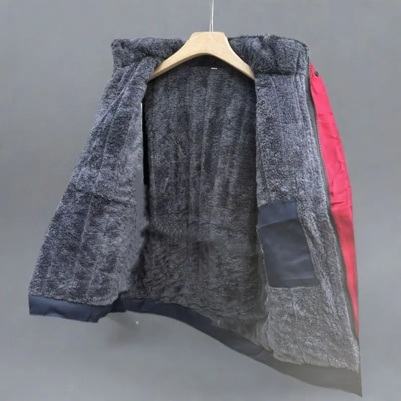 Męska kurtka robocza Thiened Fce na zimę, kombinezon do napraw samochodowych, odporna na zużycie, ochronna kurtka bawełniana z wysokim kołnierzem.