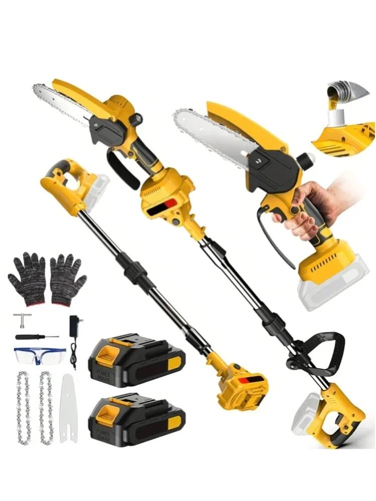 500W Teleskopstange Akku-Kettensäge 6 Zoll Elektrische Hochastsäge Leichtes Garten-Astschneidewerkzeug Geeignet für Makita 18V Akku