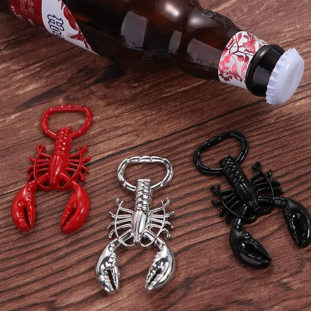 Metal Lobster Corkscrew Bottle Opener Portable Creative Keychain Multifunctional Jar Opener Oktoberfest Gift