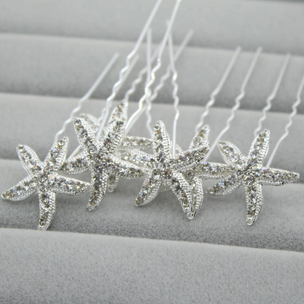 

12 Pcs Hair Pins Elegant Rhinestone Accessories for Wedding Bride Casual Party Fashion Women Ladies Hairstyles