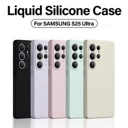 S25 S26 울트라 케이스 고급 리퀴드 실리콘 소프트 TPU 커버 삼성 갤럭시 S25 S24 S23 S26 울트라 S 26 울트라 플러스 S26울트라 케이스