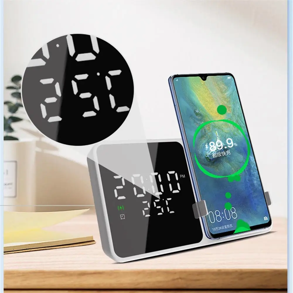 Wireless Charging Thermometer Innovative Technology Stylish And Practical Mobile Phone Holder Quick Multifunction Charging Stand