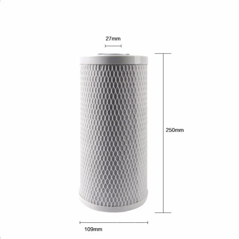 50PCS 2.5''*10'' 5 Micron Activated Carbon Block Water Filter Cartridge CTO for Hotel & Household Filtration System