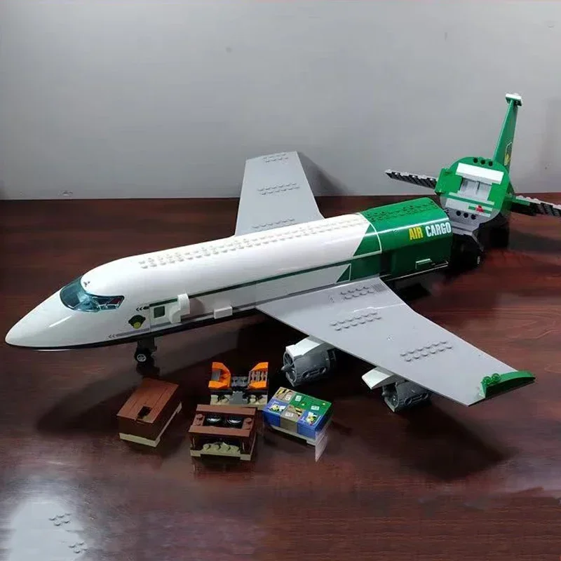 New Plane Series Cargo Terminal Building Blocks Set Airport Airplane Assembly Construction 658PCS Compatible 60022 Toys for Kids