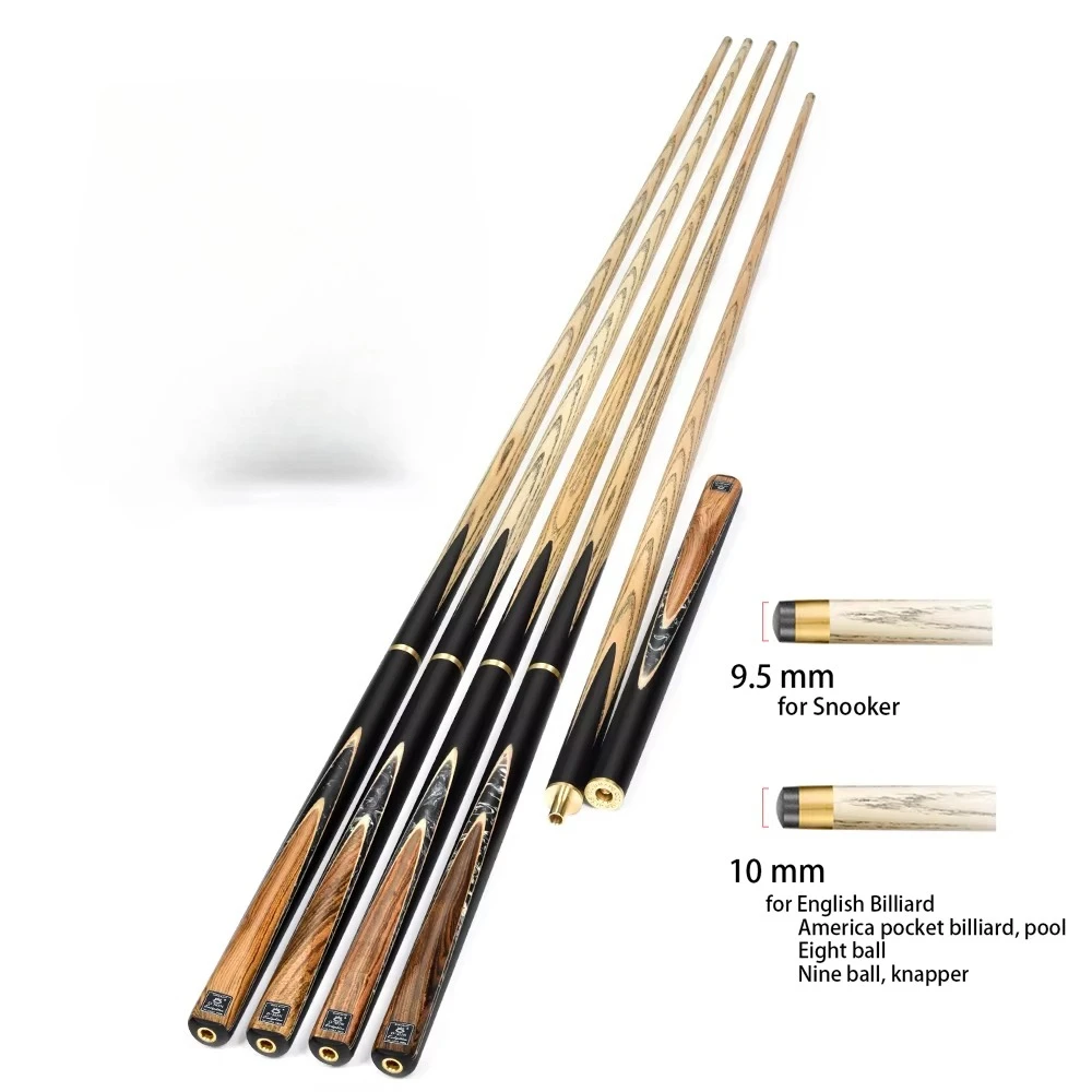 

1 Piece Single Pool Snooker & Billiard Cues Handmade Snooker Cue Stick Brass Ash Wood Pool Game
