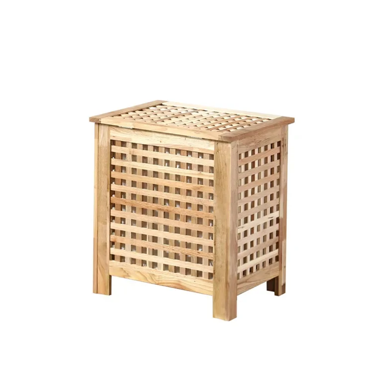 

Creative solid wood lockers, dirty laundry baskets, catalpa wood, home bedrooms, dirty clothes storage baskets