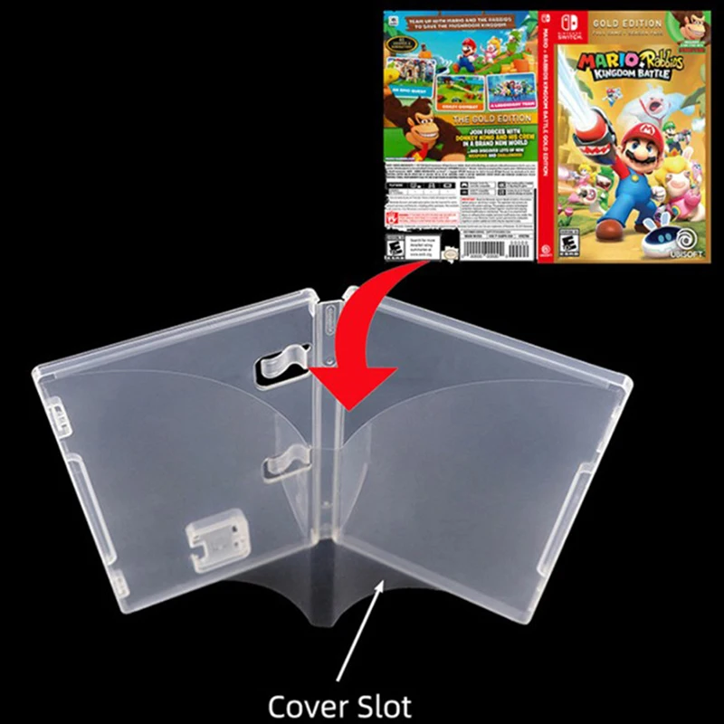 1pcs Game Card Storage Case Transparent Box Cartridge Holder Shell For Switch NS With Book Holder For Inserted Cover