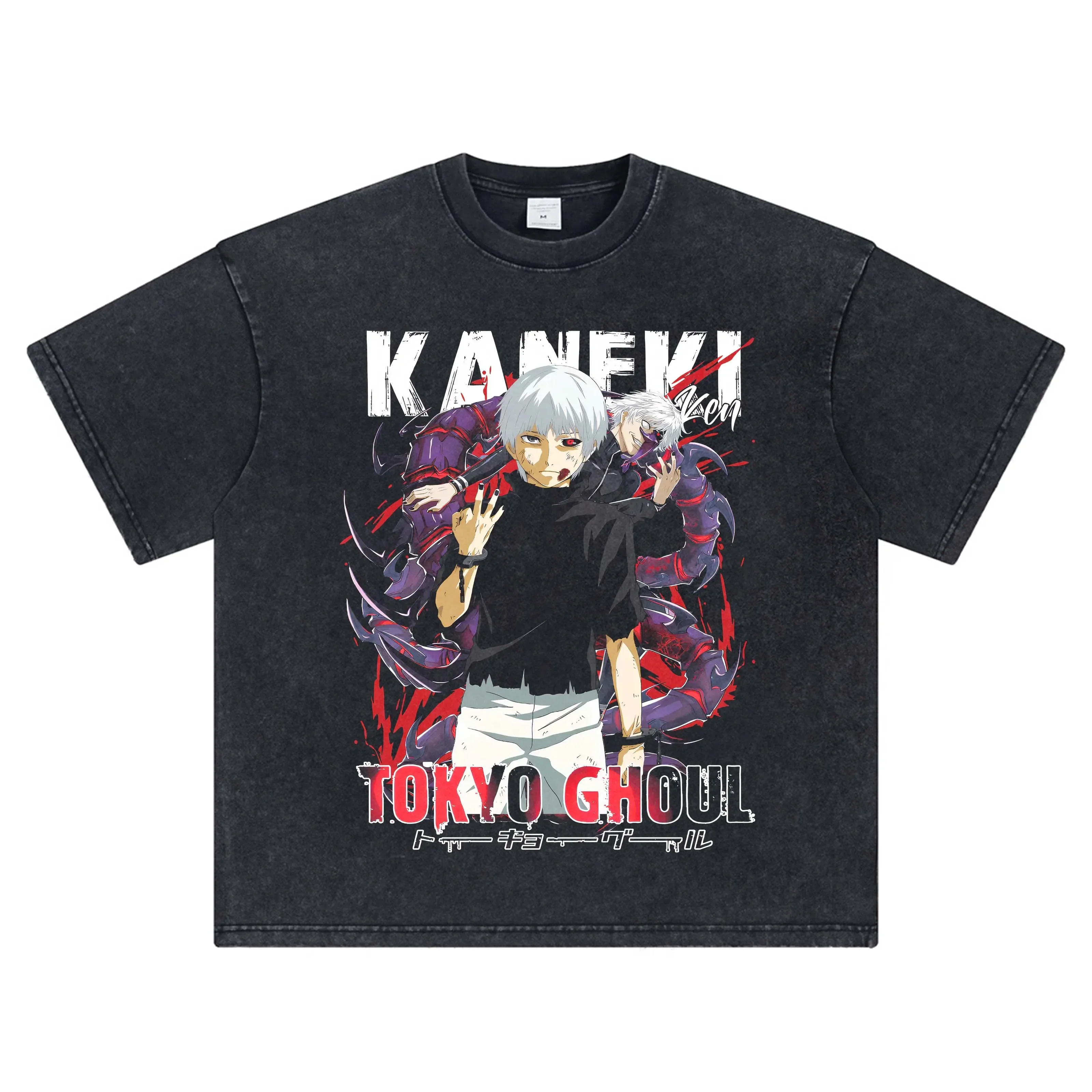 

Футболка с коротким рукавом Tokyo GhouL ANIME Kanki Ken в стиле ретро Fisk T Gap K Gap Ka Izumi Американские тяжелые новости