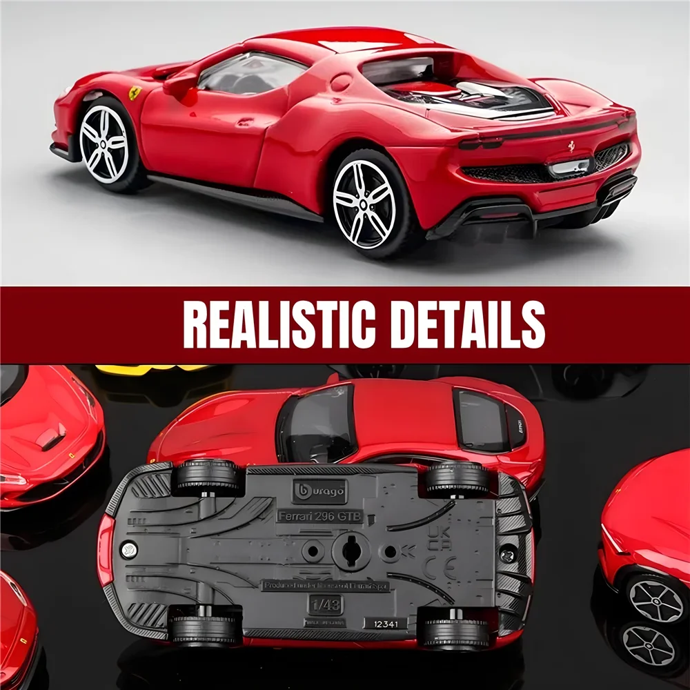 Bburago 1:43 Ferrari Portofino Replica Car Model Official Licensed 458 488 Enzo Diecast Miniature Art Boutique Xmas Kid Boy Toy