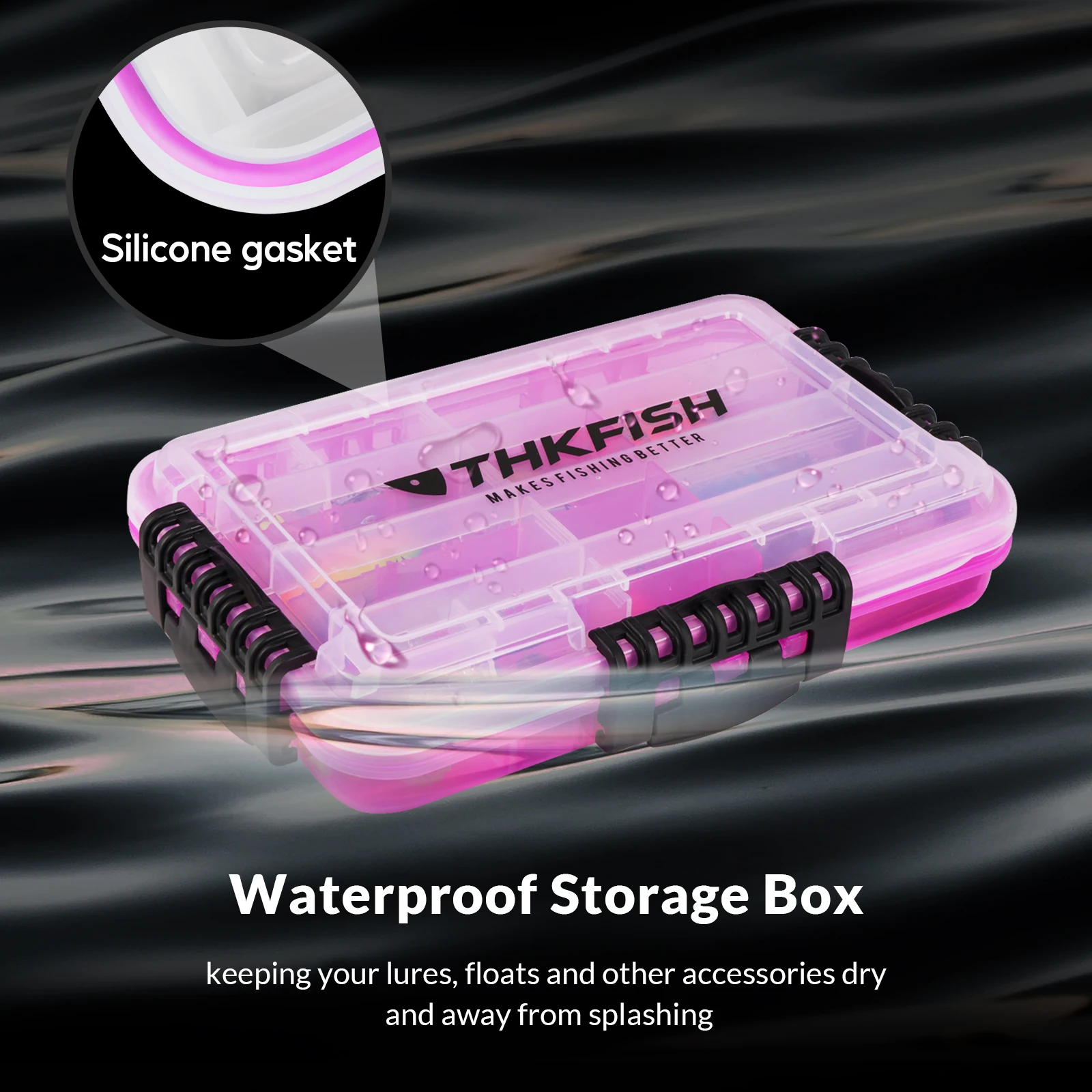 THKFISH Caja de pesca impermeable grande para aparejos y cebos - imagen 3