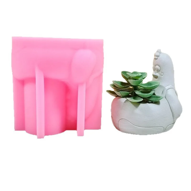 

Chick Planter Silicone Mold for Succulent Pots, Plaster Cement DIY, 3D Home Decor Craft